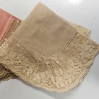 Lot Of 3 Antique Victorian Silk   Lace Hankies