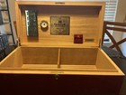 Gurkha 35th Anniversary Red Wooden Cigar Humidor W  Hygrometer   Humidifier