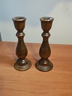 Handmade Primitive Wood Candlesticks Rustic Farmhouse Decor Vintage Style
