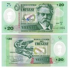 Uruguay 2 Pcs Set  20   50 Pesos  2020  Series A - P-101a  P102a  Polymer Unc