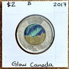 2017 Canada Toonie 2 Dollars Glow In The Dark Dance Of The Spirits Colour Coin B