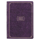 Kjv Giant Print Full-size Bible Purple Floral Index Brand New In Shrink Wrap   