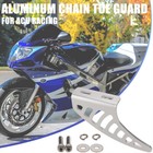 For Motorcycle Shark Fin Raw Alloy Aluminium Chain Toe Guard Acu Race Bike