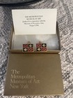 Vintage Mma Metropolitan Museum Of Art Red Black Enamel Gold Cufflinks W  Card
