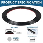 Yskzyz Flexible Wall Molding Trim Self Adhesive Mirror 0 4  X 117 6   Black