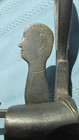 1880 s Very Rare Presentation Figural Design Blacksmith Steel Miners Candlestick
