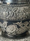 Middletown Plate Co  Quadruple Plate Floral Pitcher Creamer   Tray Stamped 1190