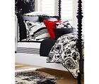 Ralph Lauren Seville Pin Stripe Euro Sham 1    Blk white