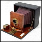 Rare 1890s Ray Special 4x5 Folding Plate Camera In Case With Holders