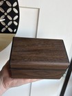 Vintage Globe-weis Woodgrain Card File Box With Dividers