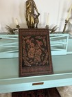 Antique Burmese Carved Lacquer Panel Wall Art Ca  Early 1900   s 