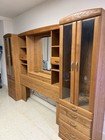 Bedroom Headboard Oak Finish Queen Size Bed