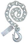 5 16  X 33  Heavy Duty Trailer Safety Chain With Hook On One End  2 Pack 