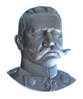 Original Wwi Hindenburg Bust Sculpture Plaque Cast Richard Kissling  1848-1919 