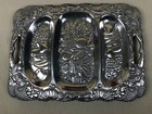 Vtg Arthur Court 1997 Aluminum  Cornucopia  18 5  3-section Serving Tray Platter