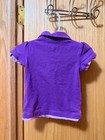 Healthtex Polo Shirt Size 12m Purple Floral Embroidered Collar