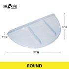 Flat Round Window Well Cover 39 In  W X 17 In  D X 2-1 2 In  H Economy