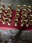 Lot Of 20 Gold Trumpet Flower Vases Centerpieces Wedding Event Decor 13    Tall