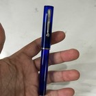 Vintage Sheaffer Blue Transparent Calligraphy Pen F Fine
