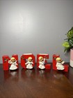 Vintage Napco Noel Christmas Yuletide Quartet Ceramic Letter Candle Holders Read