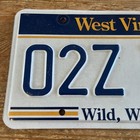 West Virginia License Plate 02z-716 Wild  Wonderful Modern Wv Tag