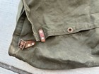 Vintage U s  Forest Service Back Pack Green Canvas Leather Straps  flawed Read
