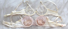 Vintage 70 s Lot 2 French Lejaby Prestige Pomone Underwire Bras Cotton Lace 32b