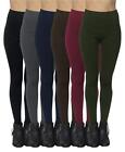 6 Pack Women Fleece Lined Leggings Soft High Waist Slimming Winter Warm Plus Sz