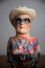 Vintage Chalkware Lone Ranger Figure Masked Cowboy Tv Show Carnival Toy Prize