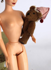 Miniature Jointed Teddy Bear Plush 1 6 Scale Barbie Diorama Doll House Mattel