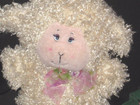 First   Main Plush Lamb Sheep Pink Rose Cream Black Feet Stuffed Toy Baaabra