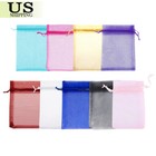 100 200 Organza Gift Bags Wedding Favor Party Sheer Candy Bag Jewelry Pouches