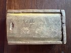 Antique Folk Art Primitive Homemade Children   s Small Wooden Slide Top Crayon Box