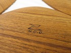 6 Vintage Shigemichi Aomine For Ncc Japan   Teak Bent Wood Sushi Tray Plate Mcm