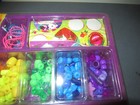 Vintage Lisa Frank Bead Mania Kids Beads Tray Set