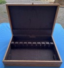 Reed   Barton Solid Wood Silver Box Chest For Safe Storage Of Flatware Set