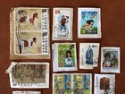 Lot Of 18 Vintage Chinese Postage Stamps Canceled In Taiwan