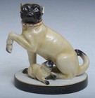 Mottahedeh Figure Of A Mother Pug And Pup  9  High  After Meissen   Kaendler