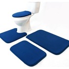 Memory Foam Bathroom Rugs Set 4 Piece   20x32  17x24 Mats  Non-slip