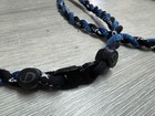  lot Of 2  Phiten Twisted Rope Titanium Necklace Blue   Black 20 -21  - New