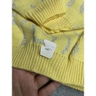 Vintage 80s Girls Electric Knit Co Made In Usa Yellow Geometric Sweater Size Med