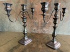 Two Matching Silver Plated Vintage Candelabras