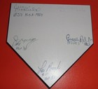 National Baseball Hall Of Fame 5 Autograph Home Plate Marichal Morgan Brock
