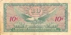 Usa   Mpc  10  Cents  1964  Series  641  Plate   15  Circulated Banknote Iii