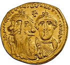 Heraclius With Heraclius Constantine  ad 613-641   Av Solidus  20mm  4 24 Gm  7h
