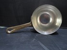 Vtg Hammered Copper Pot W brass Handle   Silver Plated Inside 6  X 3 5  X 11 