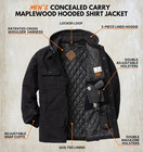 Legendary Whitetails Mens Concealed Carry Maplewood Hooded Shirt Jacket