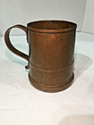 Vintage Artisan Quality     Handcrafted Hammered  Copper Mug tanker beaker  S100