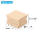 30x30mm Blank Wood Rubber Stamp Mounts  20pcs Wooden Rubber Stamp Handle Style 2