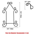 8 Inches Plate Stand Holder For Wall Hanging Display Rack Art Hanger Black